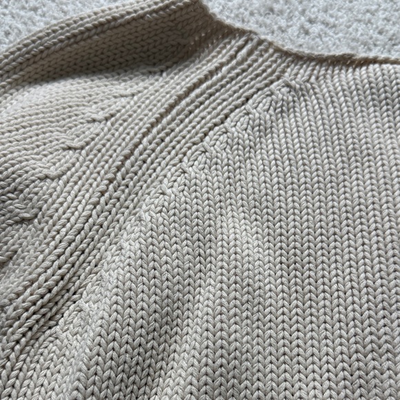 Gap Women's Knit 100% Cotyon Cream Sweater Sz S - Picture 10 of 11
